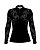 Camisa Country BRK Feminina Boiadeira Preta 3.0 com UV50 + - Imagem 1