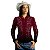 Camisa Country BRK Feminina Boiadeira Vinho com UV50 + - Imagem 3