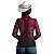 Camisa Country BRK Feminina Boiadeira Vinho com UV50 + - Imagem 4
