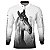 Camisa Agro Brk Cavalo Mangalarga Branca com Uv50+ - Imagem 1