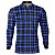 Camisa Country BRK Masculina Xadrez Azul com UV50 + - Imagem 1