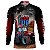 Camisa Agro BRK Vermelho EUA Never Give Up com UV50 + - Imagem 1