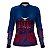Camisa Agro Feminina BRK Texas Country Girl Azul com UV50+ - Imagem 1