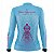 Camisa Agro Feminina BRK Mãe Aparecida Azul Clara com UV50+ - Imagem 2