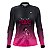 Camisa Agro Feminina Preta e Rosa BRK Texas Girl com Proteção UV50+ - Imagem 1
