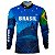 Camisa Agro BRK Azul Brasil Agro com UV50 + - Imagem 1