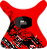 Cinto Colete Apoiador de Carretilha Pesca Pesada Brk Vermelho-Preto - Imagem 3