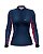 Camisa de Pesca BRK Feminina Splash Azul com UV50 + - Imagem 1