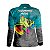 Camisa de Pesca Infantil BRK Tucunaré Azul Cinza com UV50 + - Imagem 2