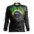Camisa de Pesca Infantil BRK Bandeira Brasil com UV50 + - Imagem 1