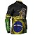 Camisa de Pesca BRK Preta Bandeira Brasil Onça com UV50 + - Imagem 3