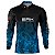 Camisa de Pesca BRK Criptek Preto e Azul com UV50 + - Imagem 1