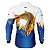 Camisa de Pesca BRK Azul e Amarelo Peixe Dourado com UV50 + - Imagem 2