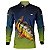 Camisa de Pesca BRK Azul e Verde Tucunaré Açu com UV50 + - Imagem 1