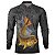 Camisa de Pesca BRK Preta Escama Peixe Dourado com UV50 + - Imagem 1