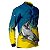 Camisa de Pesca BRK Masculina Azul e Amarelo Piraíba com UV50 + - Imagem 3