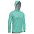 Camisa de Pesca com Capuz BRK Clean Turquesa com UV50 + - Imagem 3