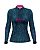 Camisa Feminina BRK Camuflada Azul Jeans com UV50+ - Imagem 1