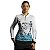Camisa Feminina BRK Peixe Vazado Branco e Azul com UV50+ - Imagem 3