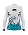 Camisa Feminina BRK Peixe Vazado Branco e Azul com UV50+ - Imagem 2