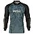 Camisa de Pesca BRK Preta e Azul Camo com Proteção UV50+ - Imagem 1