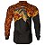 Camisa de Pesca Preta e Laranja Camo BRK Tucunaré Açu com UV50+ - Imagem 2
