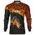 Camisa de Pesca Preta e Laranja Camo BRK Tucunaré Açu com UV50+ - Imagem 1