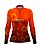 Camisa de Pesca Feminina BRK Flor Laranja com Proteção UV50+ - Imagem 1