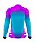 Camisa de Pesca Feminina BRK Floral Rosa e Azul com UV50+ - Imagem 2