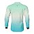 Camisa de Pesca BRK Ciano e Branco com Proteção UV50+ - Imagem 2