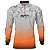 Camisa de Pesca BRK Branca Camuflada e Laranja com Proteção UV50+ - Imagem 1