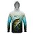 Camisa de Pesca Com Capuz Verde e Branca BRK Tucunaré Azul com UV50+ - Imagem 1