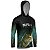 Camisa de Pesca Com Capuz Preta e Verde BRK Tucunaré Azul Com UV50+ - Imagem 3