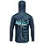 Camisa de Pesca Com Capuz Azul BRK Tucunaré Azul com UV50+ - Imagem 2