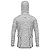 Camisa de Pesca Com Capuz BRK Mescla Branca Com UV50+ - Imagem 2