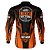 Camisa Motociclista Brk Laranja e Preto Moto H-D com Uv50 - Imagem 2