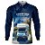 Camisa Off-Road BRK Trailer Motorhome Azul com UV50+ - Imagem 1