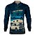 Camisa Off-Road BRK Caminhonete Motorhome Azul Com UV50+ - Imagem 1