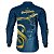 Camisa Motociclismo BRK Rastro da Serpente Azul Marinho Com UV50+ - Imagem 2
