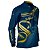 Camisa Motociclismo BRK Rastro da Serpente Azul Marinho Com UV50+ - Imagem 3