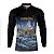 Camisa Motociclismo Brk Patagônia Preta e Azul com Proteção Solar UV50+ - Imagem 1