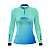 Camisa Agro Brk Feminina Azul e Verde com Proteção Solar UV50+ - Imagem 1