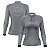 Camisa de Pesca Feminina Brk Offshore Gear Iscas Cinza com Proteção Solar UV50+ - Imagem 1