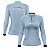 Camisa de Pesca Feminina Brk Cavala Mapa Náutico Azul Claro com Proteção Solar UV50+ - Imagem 1