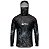 Camisa FusionX Brk Galaxy Preta e Azul com Capuz e Proteção UV50+ - Imagem 1