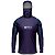 Camisa FusionX Brk Camo Distorções Azul com Capuz e Proteção UV50+ - Imagem 1