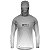 Camisa FusionX Brk Clean Branca e Cinza com Capuz e Proteção UV50+ - Imagem 1
