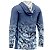 Camisa FusionX Brk Deep Camuflada Azul com Capuz e Proteção UV50+ - Imagem 2