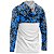 Camisa FusionX Brk Marine Camuflada Azul Branco com Capuz e Proteção UV50+ - Imagem 2