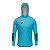 Camisa de Pesca com Capuz Brk Caiaque é Vida Azul Turquesa com Proteção UV50+ - Imagem 1